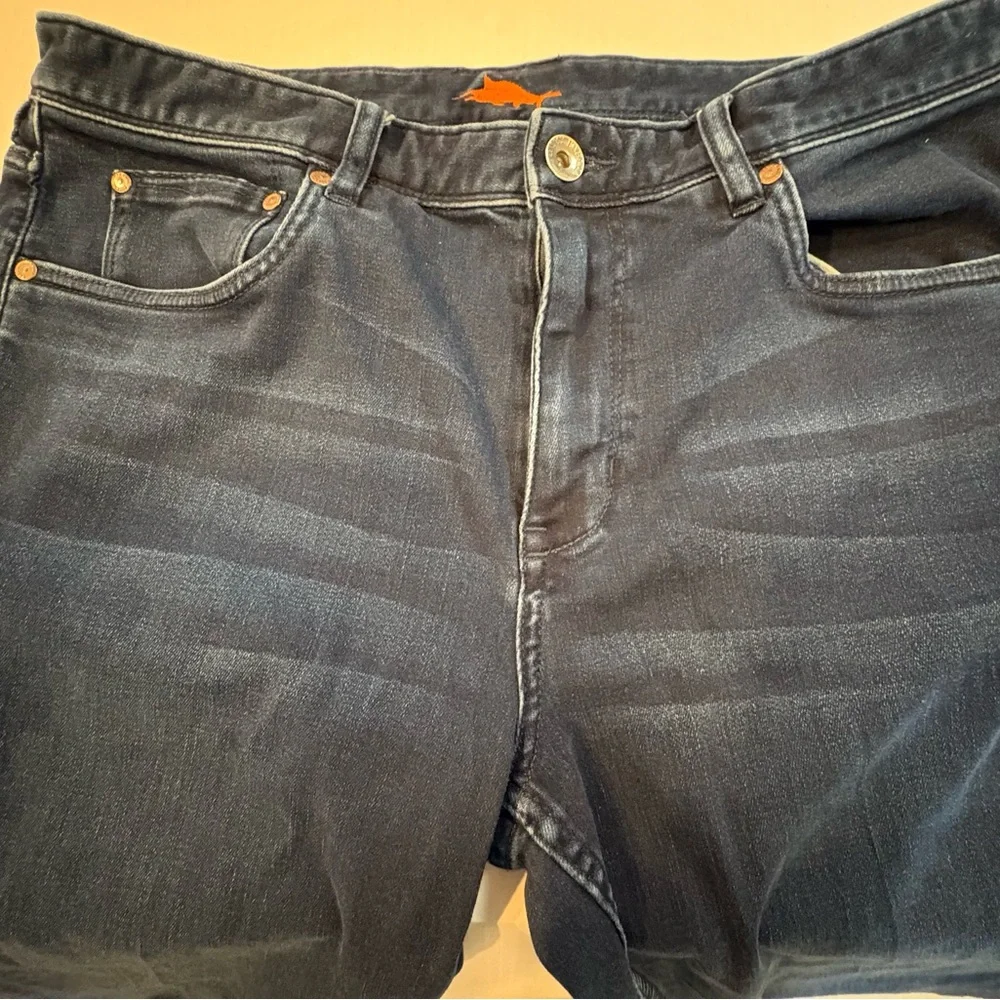 Tommy Bahama Dark Blue Straight Jeans Size 36x32 - Picture 3 of 10